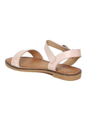 pink pu back strap sandals - 16129843 - Standard Image - 3
