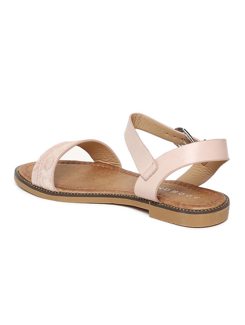 pink pu back strap sandals - 16129843 - Zoom Image - 3