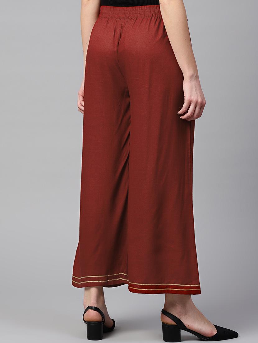 high rise lace trim palazzo - 16130262 - Zoom Image - 3