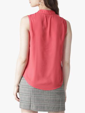 mock neck button detail top - 16134487 - Standard Image - 3