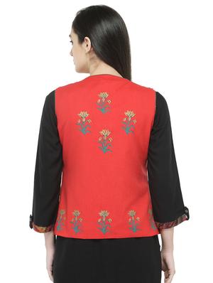 floral block printed jacket - 16134887 - Standard Image - 3