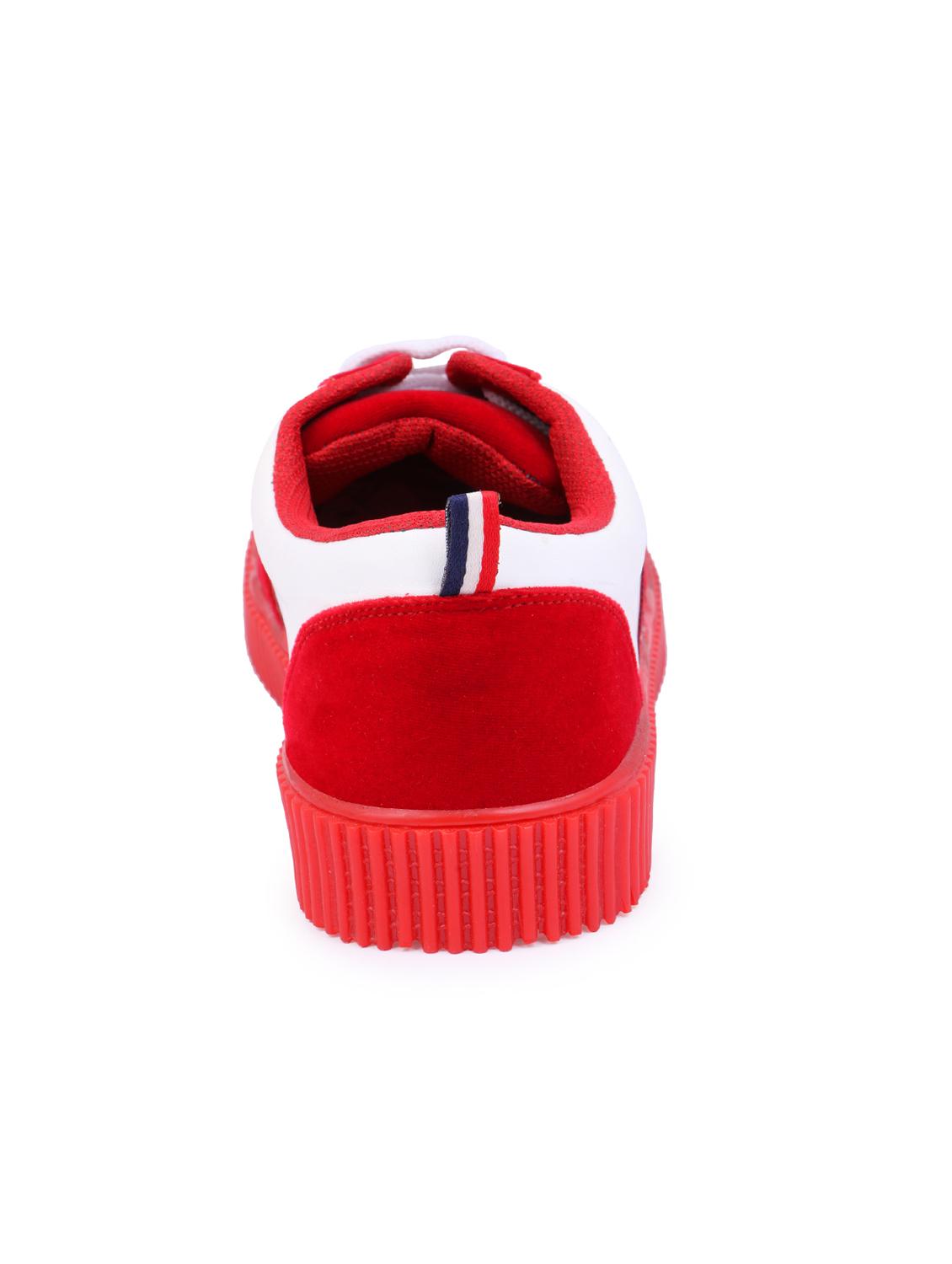 red suede lace up sneakers - 16134936 - Zoom Image - 3