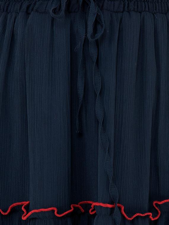 navy blue solid flared skirt - 16134978 - Zoom Image - 6