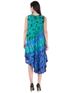 tied and dyed asymmetric dress - 16134987 - Standard Image - 3