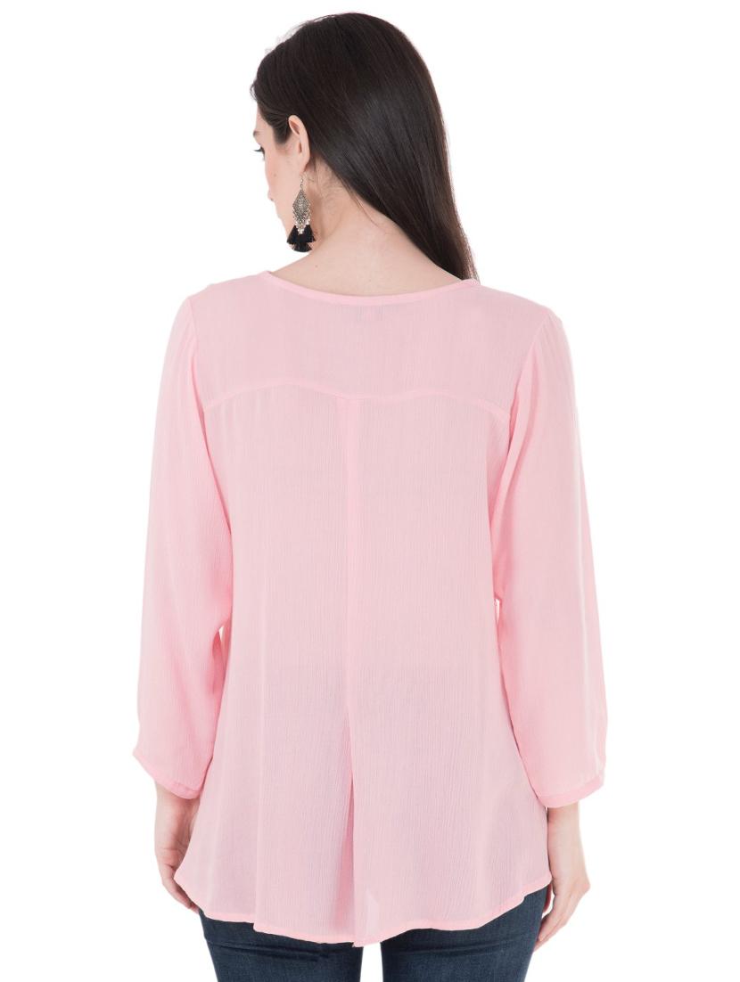 gather detail embroidered tunic - 16134993 - Zoom Image - 3