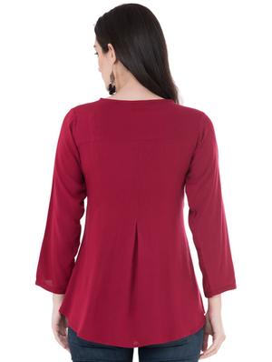 gather detail embroidered tunic - 16135001 - Standard Image - 3