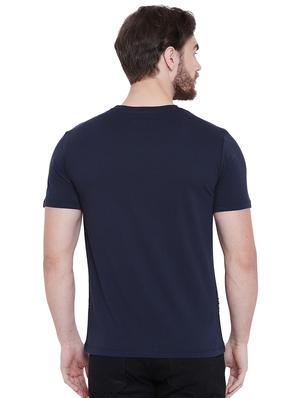 navy blue front print t-shirt - 16135622 - Standard Image - 3
