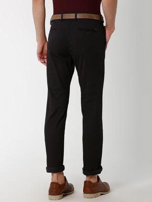 black solid chinos - 16137401 - Standard Image - 3