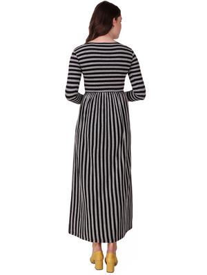 pocket detail striped maxi dress - 16137578 - Standard Image - 3