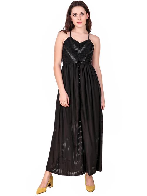 floral laced button up maxi dress - 16137585 - Standard Image - 1