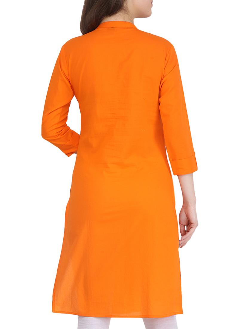 Solid straight kurta - 16138623 - Zoom Image - 3