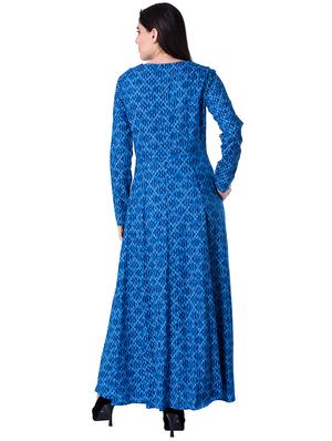 ethnic motifs printed flared kurta - 16138677 - Standard Image - 3