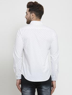 white printed casual shirt - 16138891 - Standard Image - 3