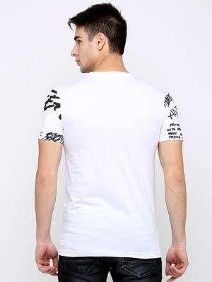 white typographic front print t-shirt - 16139248 - Standard Image - 3