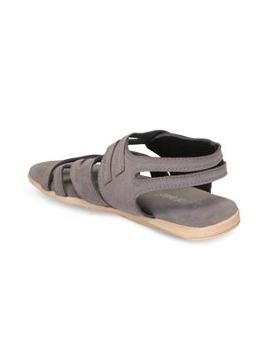 grey suede back strap sandals - 16139957 - Standard Image - 3