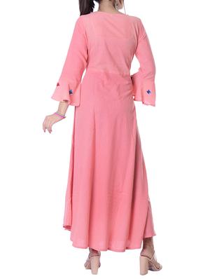 floral embroidered flared kurta - 16140283 - Standard Image - 3