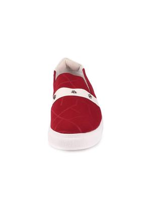 red slip on casual shoes - 16140862 - Standard Image - 3