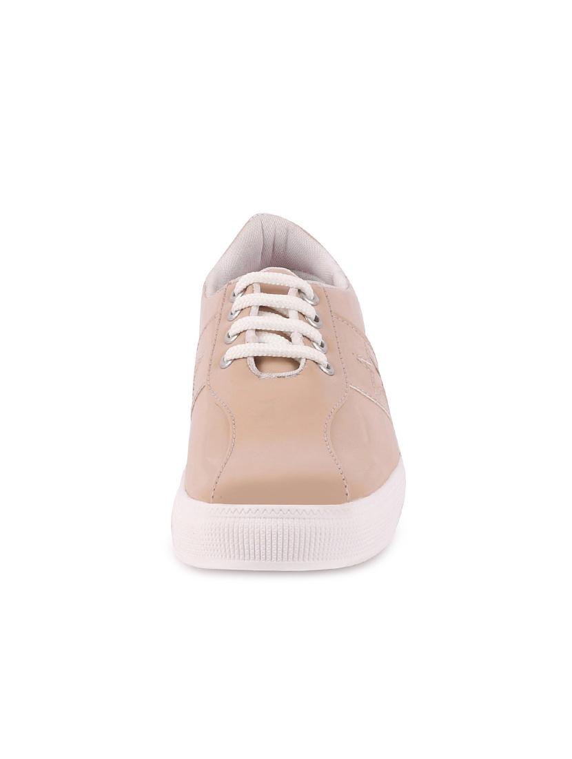 nude lace-up sneakers - 16140882 - Zoom Image - 3