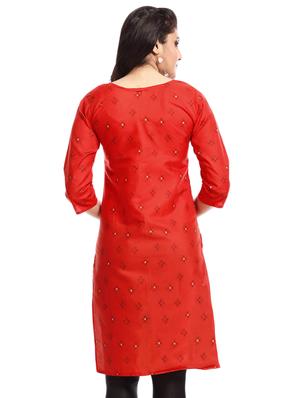 Geometric print straight kurta - 16140908 - Standard Image - 3