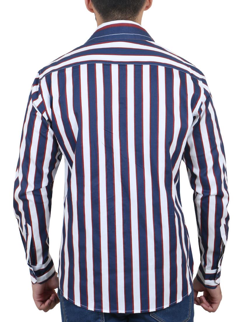 navy blue cotton blend casual shirt - 16141234 - Zoom Image - 3
