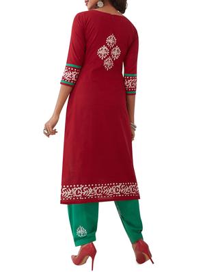 batik printed unstitched salwar suit - 16141420 - Standard Image - 3