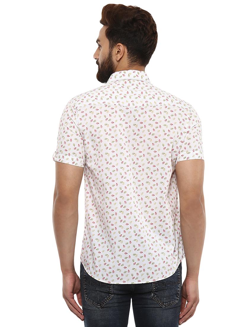 white printed casual shirt - 16142230 - Zoom Image - 3