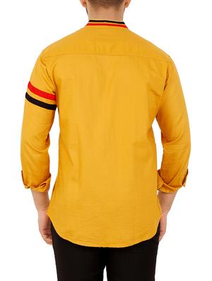 yellow striped casual shirt - 16142537 - Standard Image - 3
