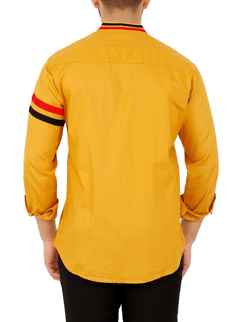 yellow striped casual shirt - 16142537 - Zoom Image - 3