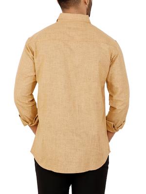 beige checkered casual shirt - 16142557 - Standard Image - 3