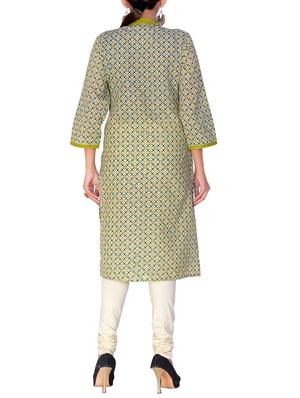 contrast straight kurta - 16143145 - Standard Image - 3