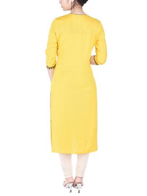 Embroidered straight kurta - 16143169 - Standard Image - 3