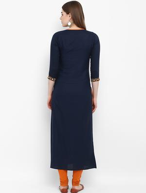 embroidered straight kurta - 16143173 - Standard Image - 3
