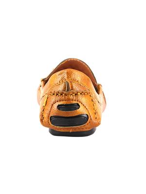 tan leatherette slip on loafers - 16158017 - Standard Image - 3