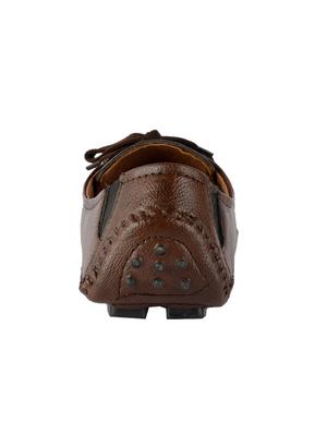 brown leatherette lace up shoes - 16158027 - Standard Image - 3