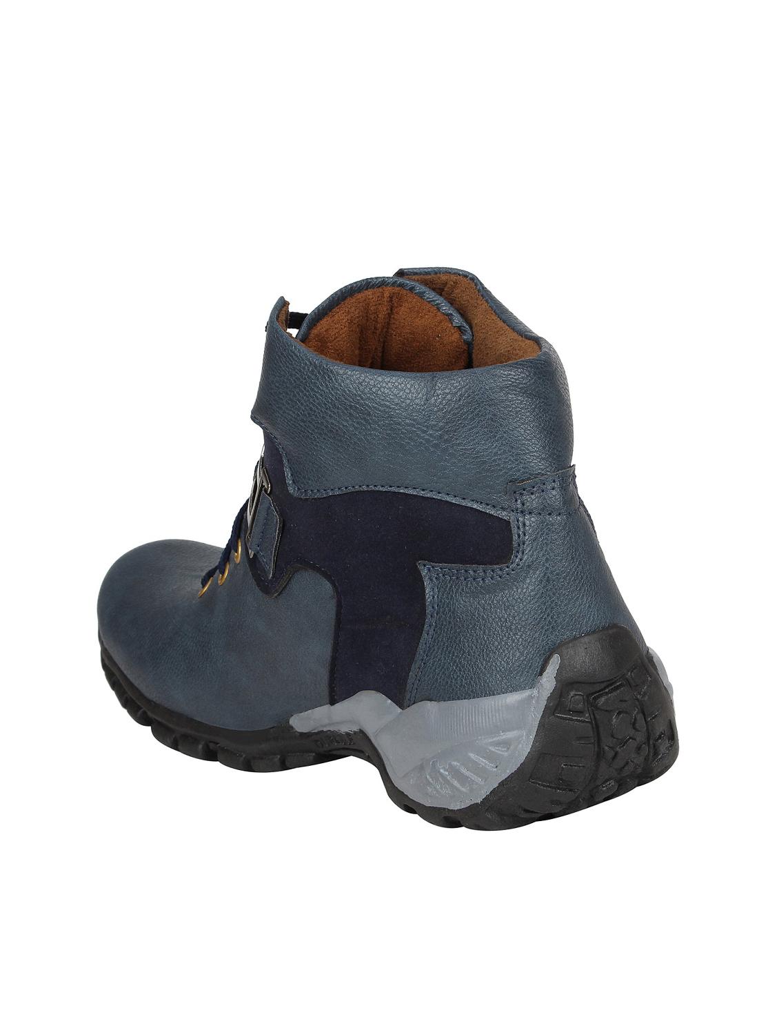 blue leatherette low ankle boots - 16158089 - Zoom Image - 3