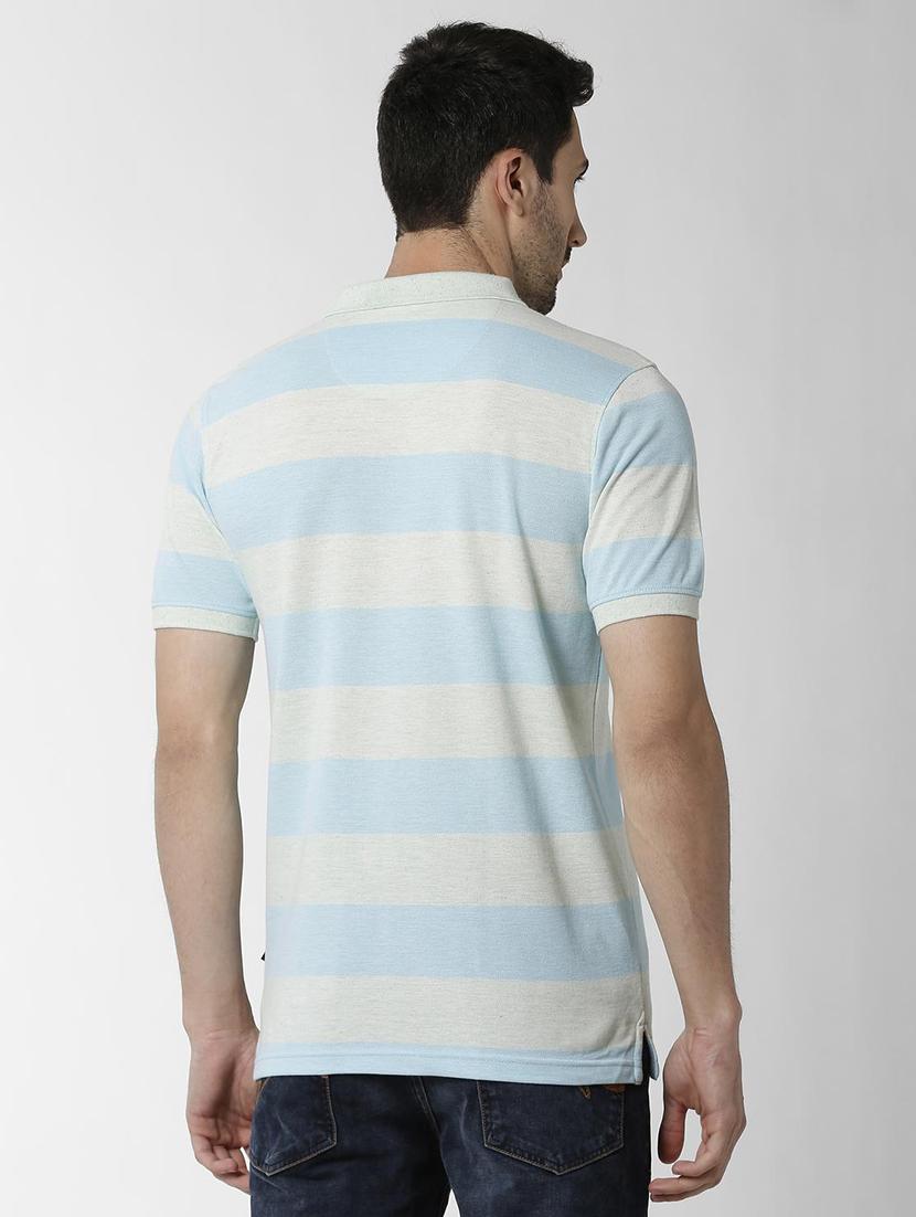 blue striped polo t-shirt - 16158144 - Zoom Image - 3