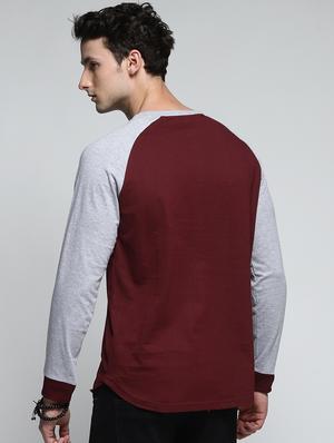 red raglan t-shirt - 16158999 - Standard Image - 3