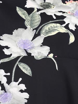 flared sleeved floral asymmetric top - 16159193 - Standard Image - 6