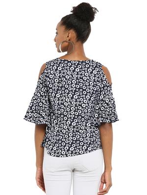 cold shoulder floral top - 16159226 - Standard Image - 3