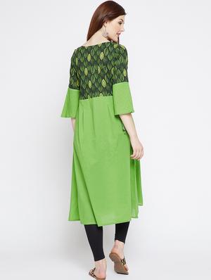 Printed a-line kurta - 16159372 - Standard Image - 3