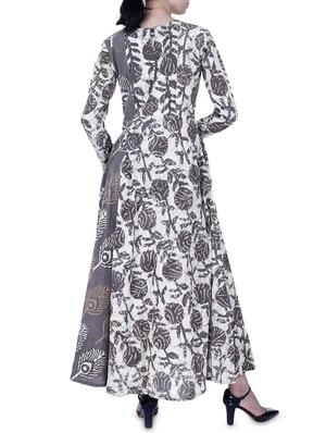 bagru printed flared kurta - 16165763 - Standard Image - 3