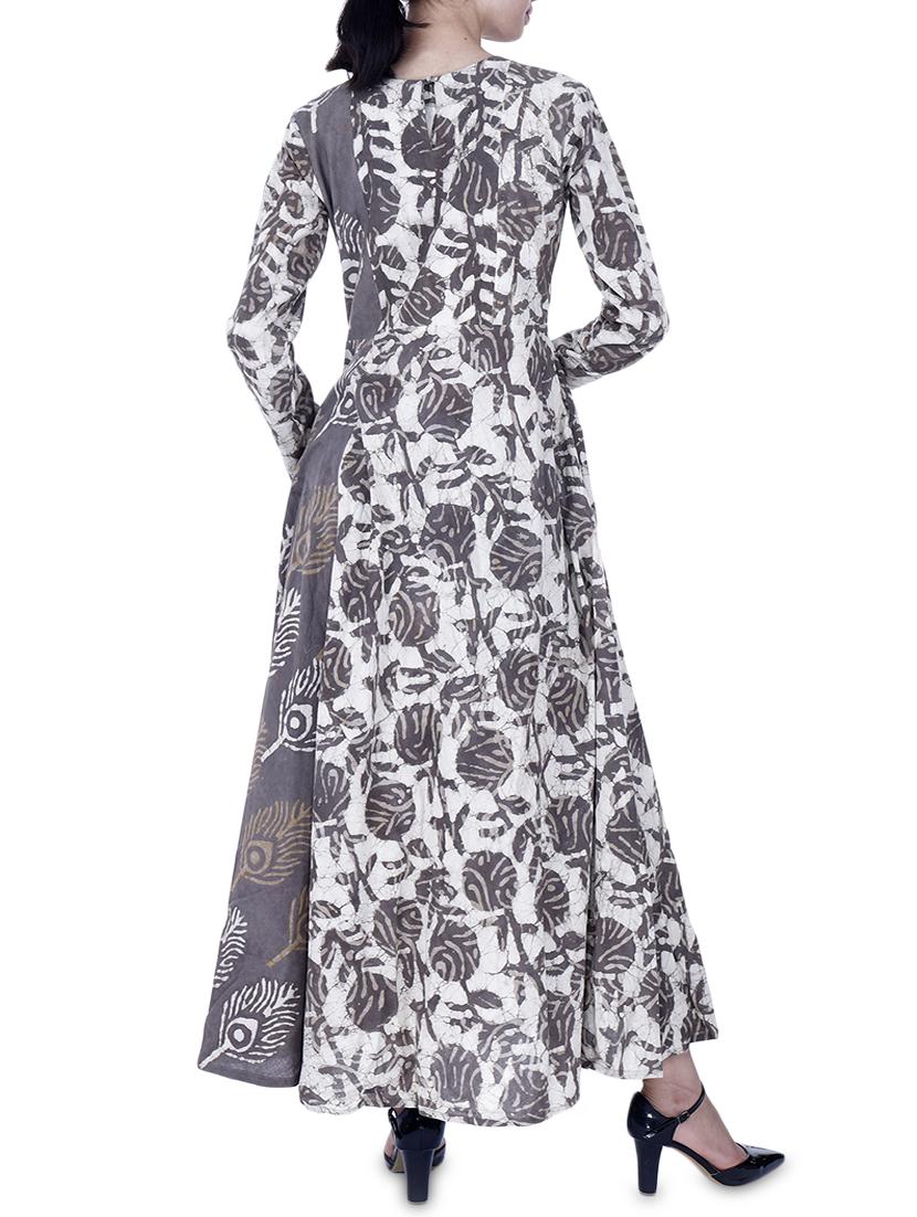 bagru printed flared kurta - 16165763 - Zoom Image - 3