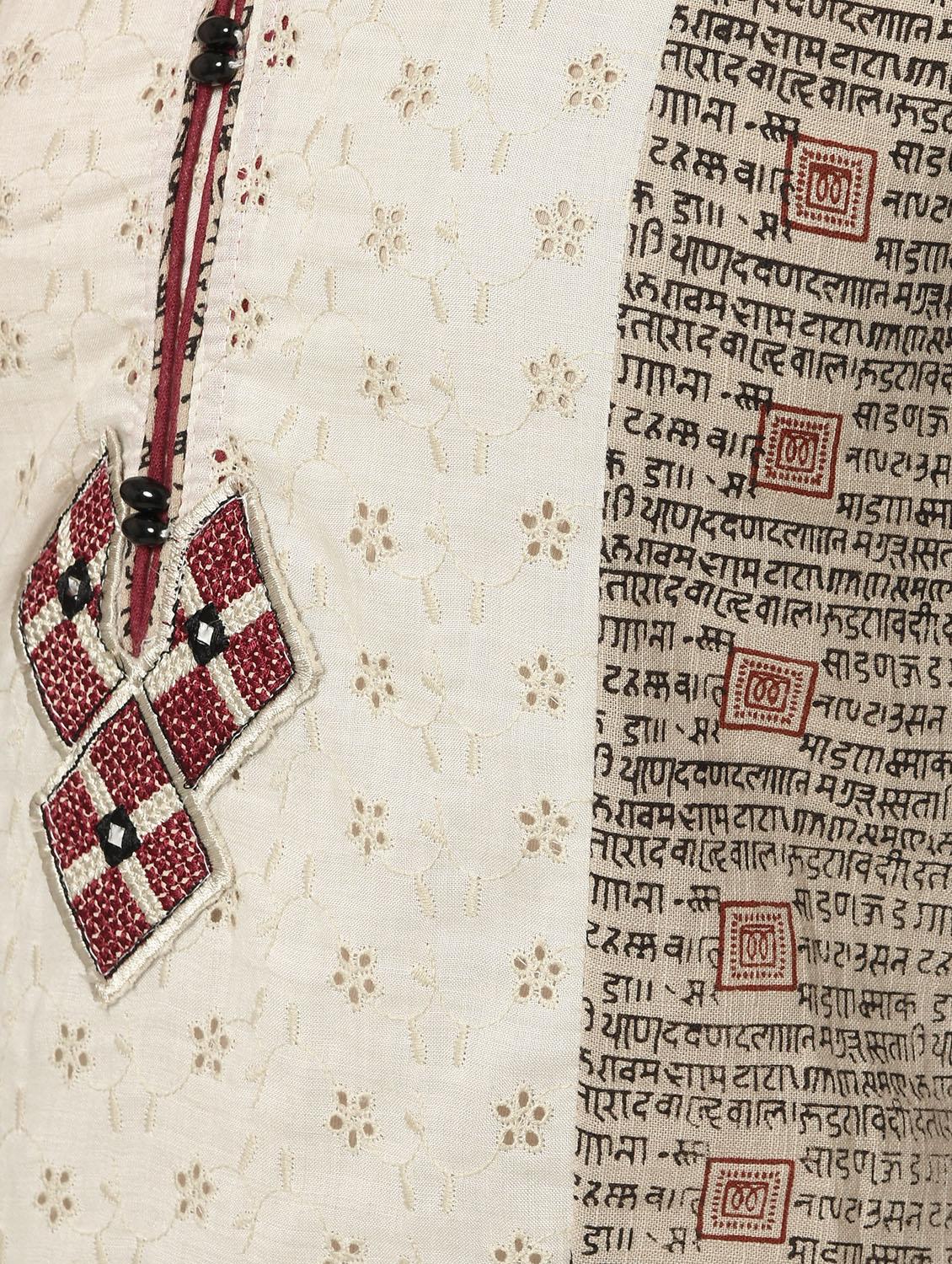 typographic printed straight kurta - 16167217 - Zoom Image - 6