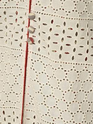 crochet batik printed layered kurta - 16167289 - Standard Image - 6