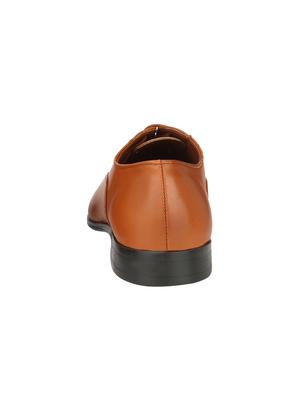 tan leatherette lace-up oxfords - 16167569 - Standard Image - 3