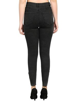 high rise knee slit jeans - 16168686 - Standard Image - 3