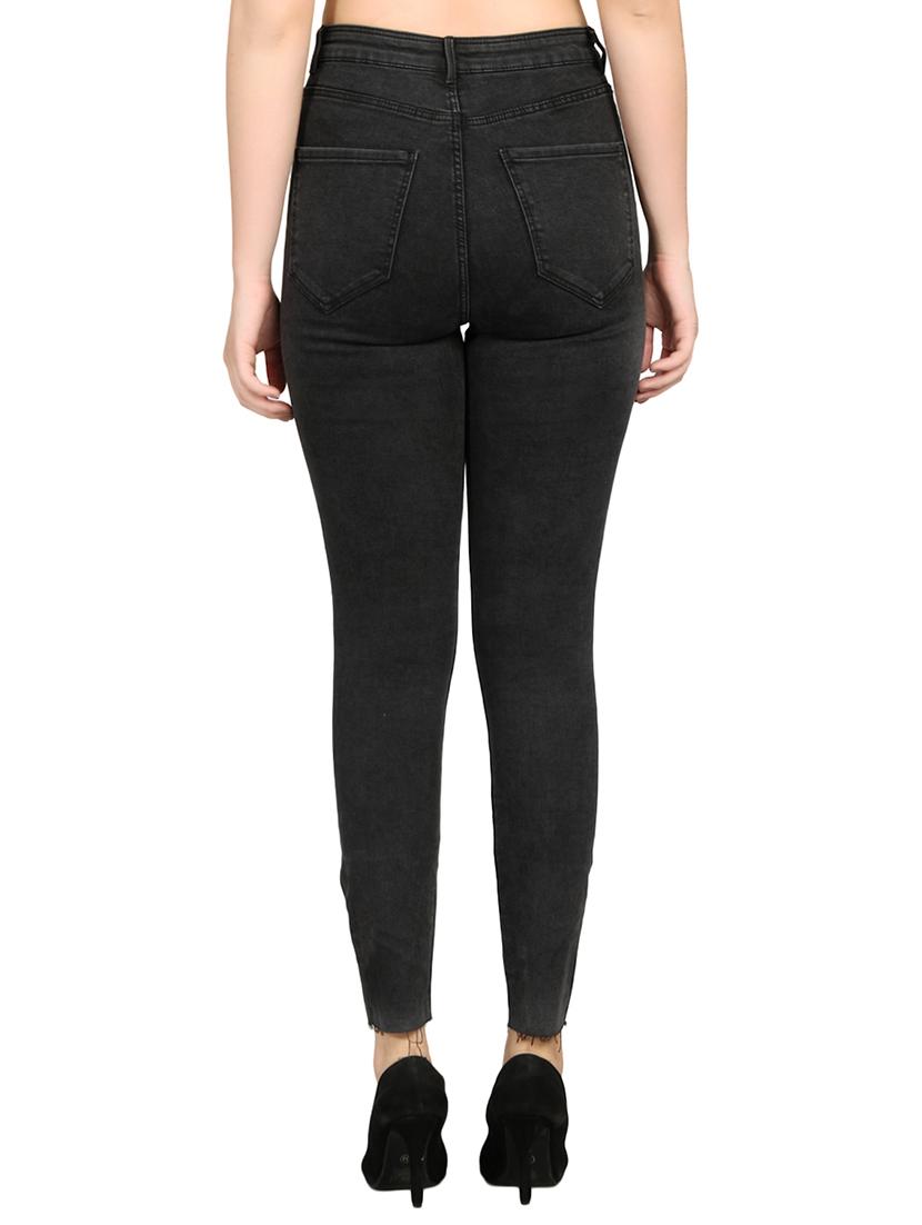 high rise knee slit jeans - 16168686 - Zoom Image - 3