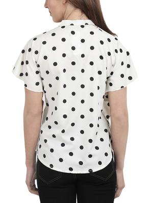 curved hem polka dots top - 16168862 - Standard Image - 3