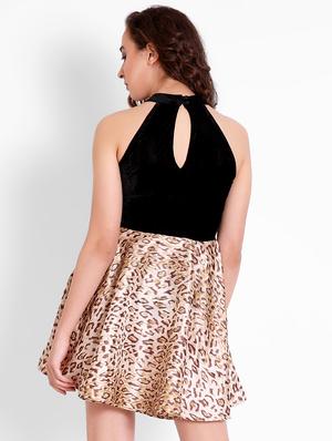 animal print flared dress - 16169392 - Standard Image - 3