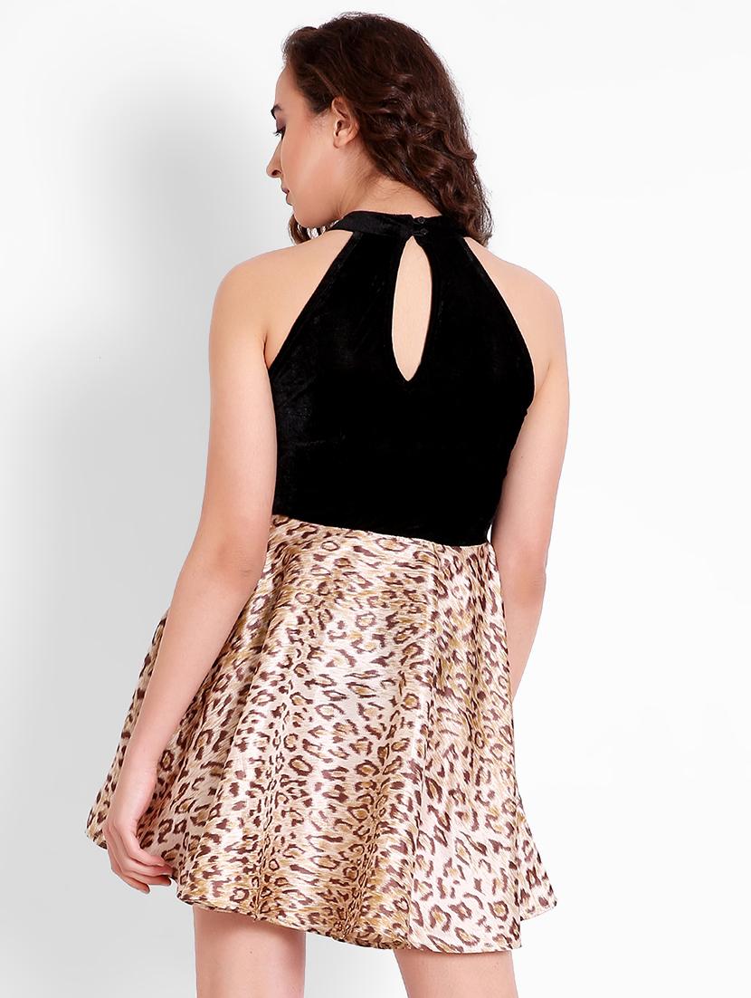 animal print flared dress - 16169392 - Zoom Image - 3